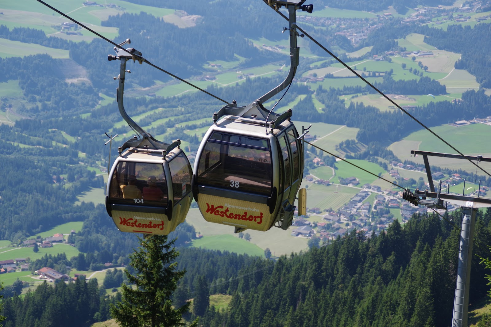 Snow covered Tyrolean countryside around Westendorf