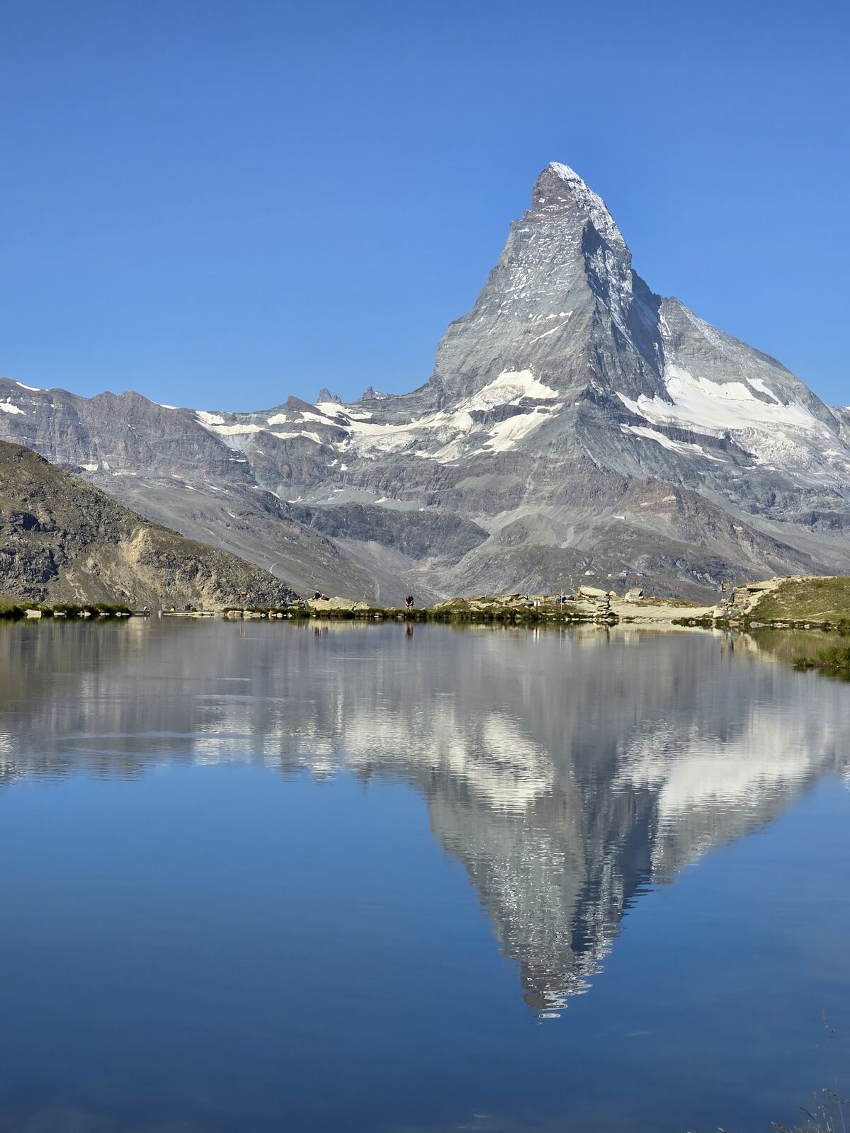 The Matterhorn above the car free village of Zermatt
