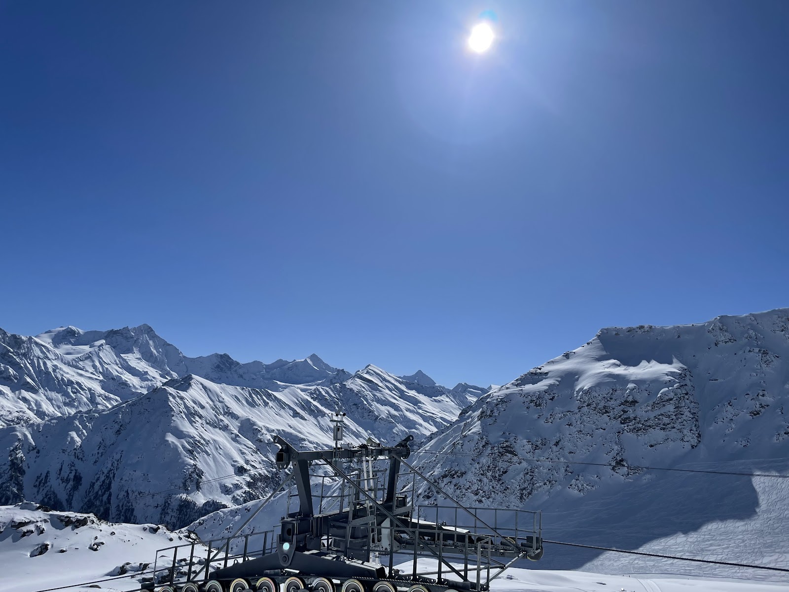 North facing pistes of the Sorebois sector above Zinal